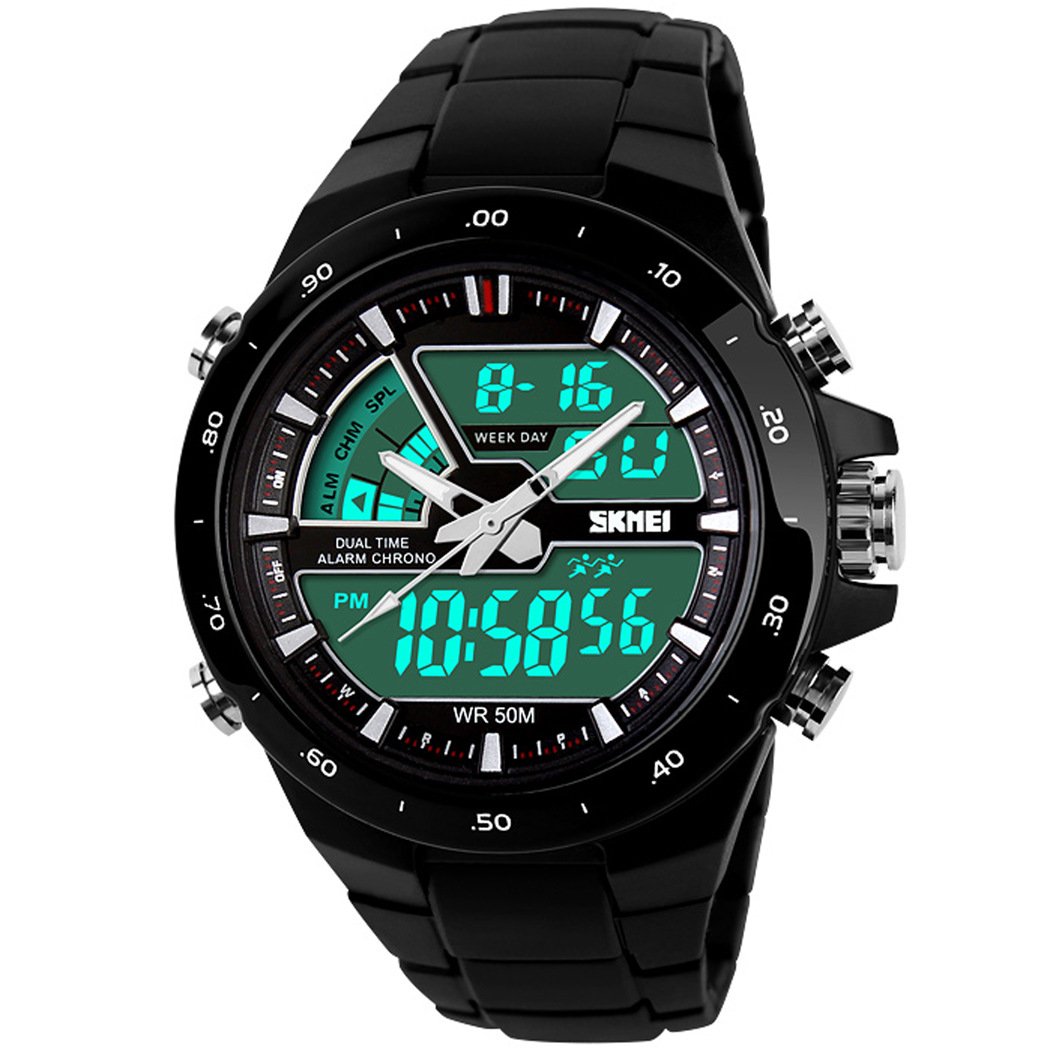 Venta Internacional - Reloj Lcd Digital Analógico Skmei Manner, 50 M, Resistente Al Agua