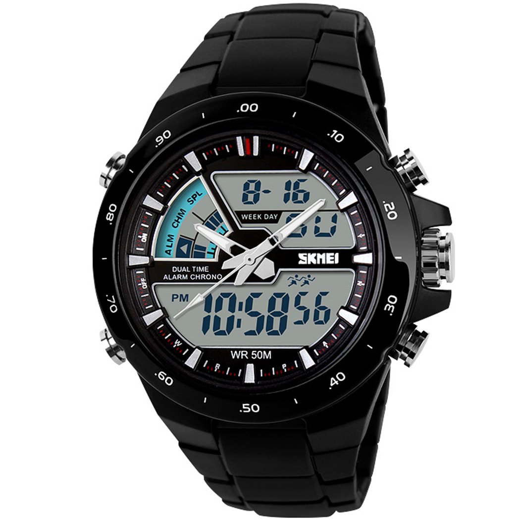 Foto 3 pulgar | Venta Internacional - Reloj Lcd Digital Analógico Skmei Manner, 50 M, Resistente Al Agua