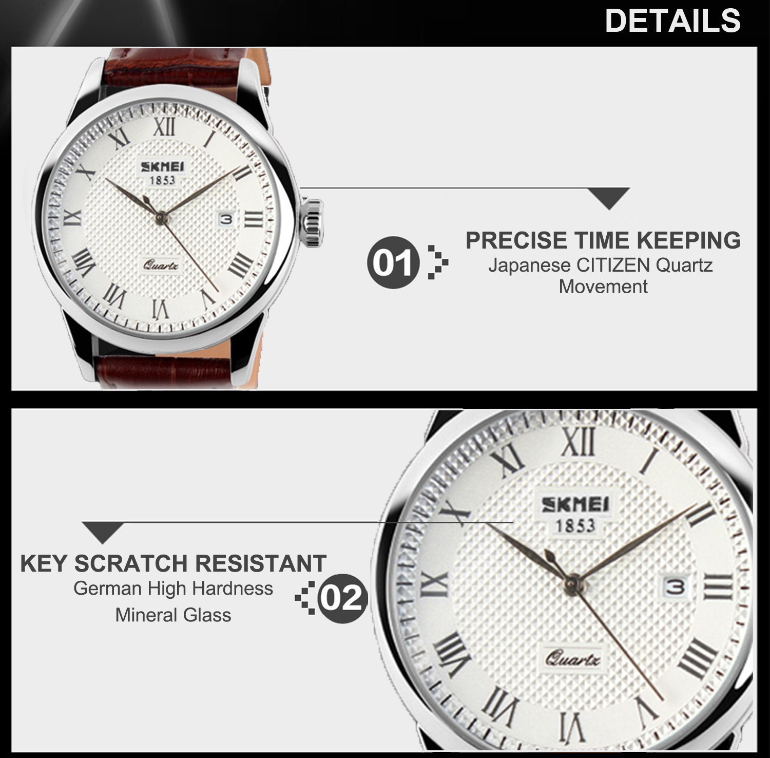 Foto 5 pulgar | Venta Internacional - Reloj De Pulsera Shenstore Business Casual Quartz Con Acero Inoxidable