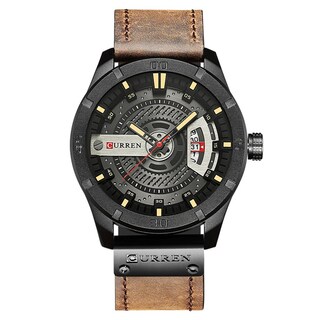 Foto 1 | Venta Internacional - Reloj Curren Para Hombre, Analógico, De Cuarzo, Militar, Deportivo, Piel Negra