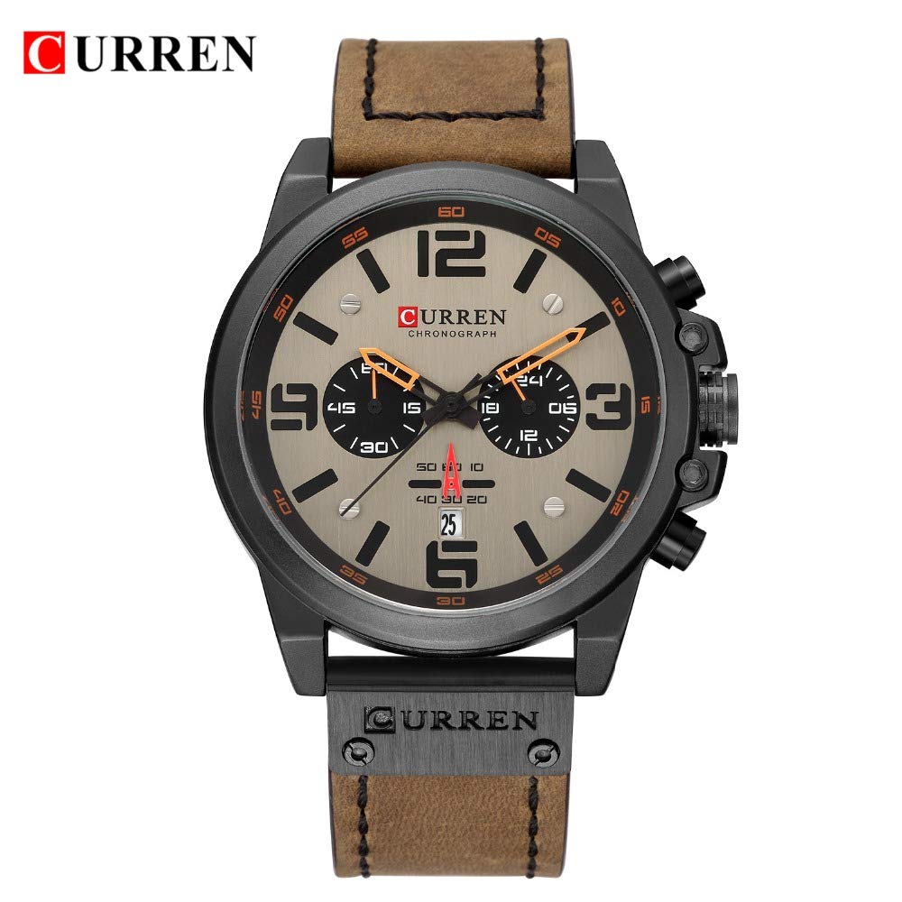 Foto 4 pulgar | Venta Internacional - Reloj para Hombre Curren Impermeable Café