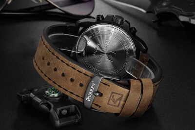 Foto 5 | Venta Internacional - Reloj para Hombre Curren Impermeable Café