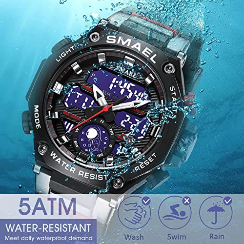 Foto 6 pulgar | Venta Internacional - Reloj Deportivo Smael Led Digital 50 M Impermeable Para Hombre