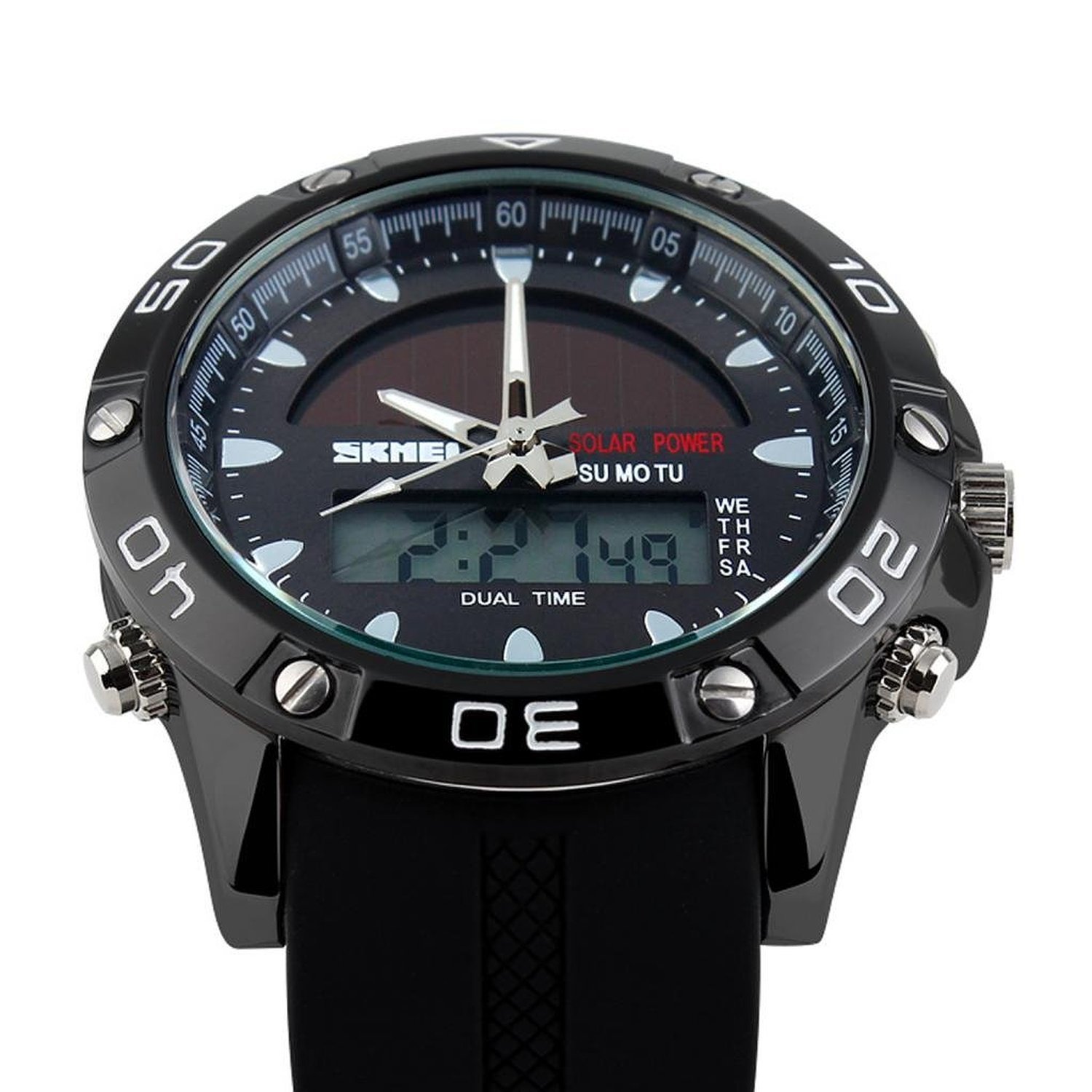 Foto 6 pulgar | Venta Internacional - Reloj De Pulsera Deportivo Carlien Solar, 50 M, Resistente Al Agua