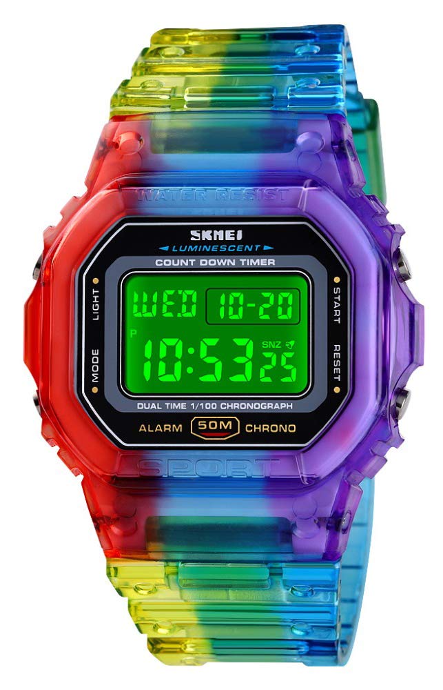 Venta Internacional - Reloj Carlien Para Hombre, Colorido, Digital, Cuadrado, Deportivo, 44 Mm