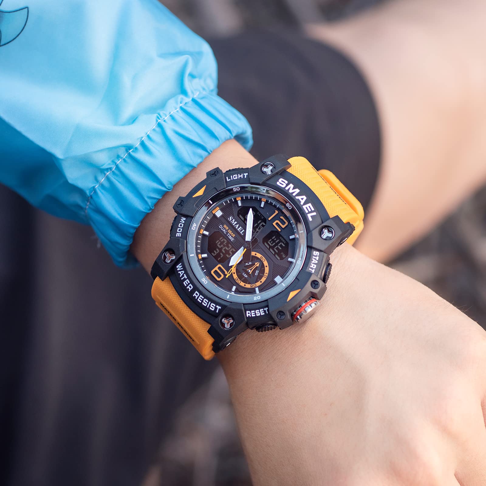 Foto 6 pulgar | Venta Internacional - Reloj Deportivo Smael 8007 De Cuarzo Con Doble Movimiento Para Hombre, Color Naranja