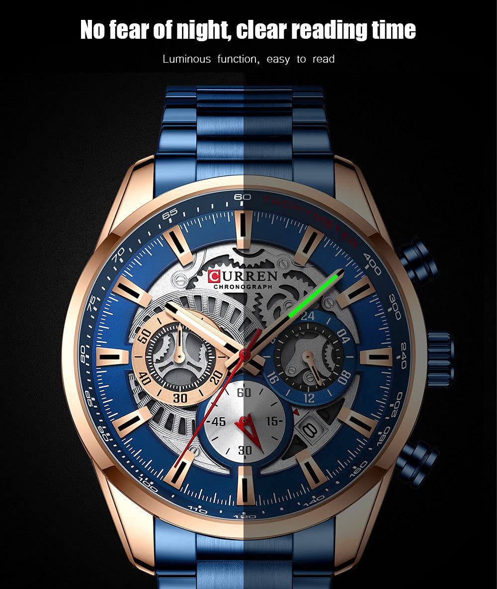 Foto 5 pulgar | Venta Internacional - Reloj Fanmis Con Cronógrafo De Negocios De Lujo Para Hombre, Vestido Con Diseño De Agua