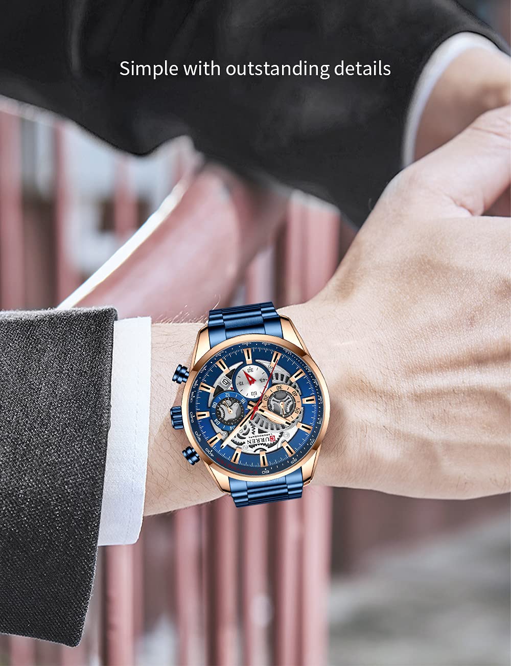 Foto 6 pulgar | Venta Internacional - Reloj Fanmis Con Cronógrafo De Negocios De Lujo Para Hombre, Vestido Con Diseño De Agua