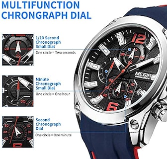 Foto 4 | Venta Internacional - Reloj Megir Sport Chronograph Quartz Luminous Para Hombre