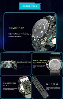 Foto 3 | Venta Internacional - Reloj Hooshu Para Hombre, Analógico, Con Doble Pantalla, Para Deportes Al Aire Libre