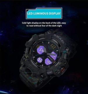 Foto 5 | Venta Internacional - Reloj Hooshu Para Hombre, Analógico, Con Doble Pantalla, Para Deportes Al Aire Libre