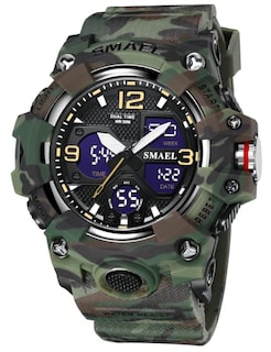 Foto 1 | Venta Internacional - Reloj Hooshu Analógico Doble Pantalla Impermeable Camuflaje Verde para Hombre