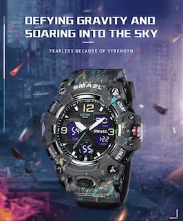 Foto 7 | Venta Internacional - Reloj Hooshu Analógico Doble Pantalla Impermeable Camuflaje Verde para Hombre