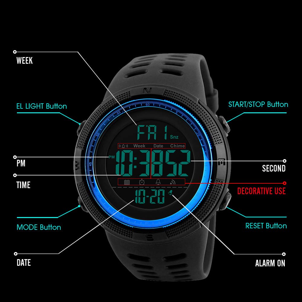 Foto 6 pulgar | Venta Internacional - Pantalla Led Digital Watch Xiifx De Cara Grande A Prueba De Agua Para Niños