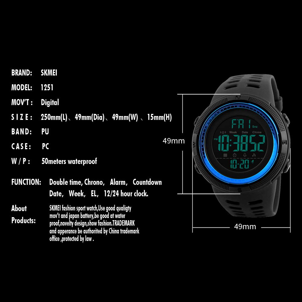 Foto 7 pulgar | Venta Internacional - Pantalla Led Digital Watch Xiifx De Cara Grande A Prueba De Agua Para Niños