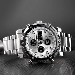 Foto 3 | Venta Internacional - Reloj De Pulsera Skmei Analógico Digital Para Hombre De Acero Inoxidable