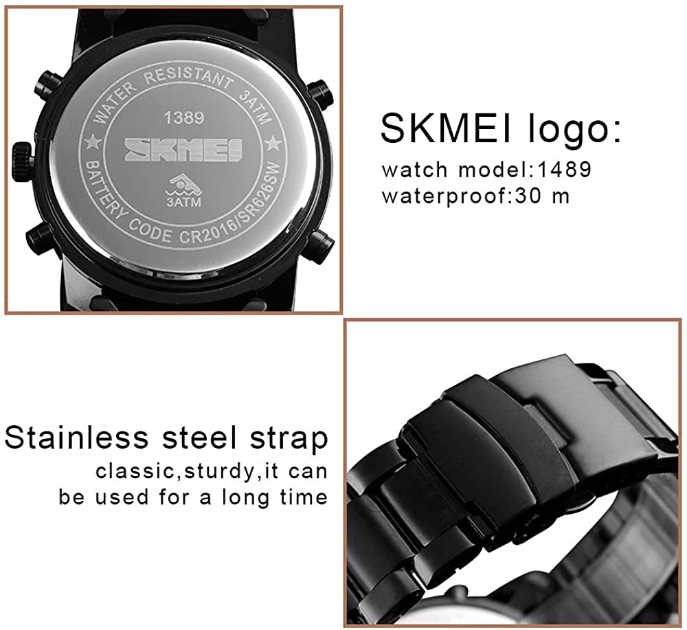 Foto 9 pulgar | Venta Internacional - Reloj De Pulsera Skmei Analógico Digital Para Hombre De Acero Inoxidable