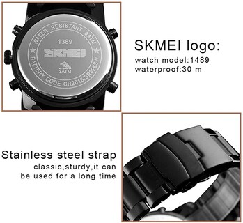Foto 8 | Venta Internacional - Reloj De Pulsera Skmei Analógico Digital Para Hombre De Acero Inoxidable