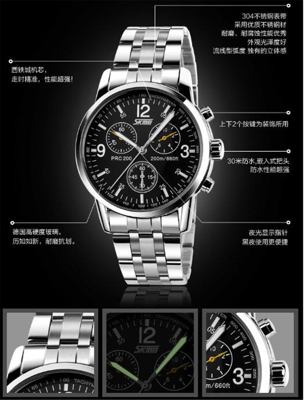 Foto 3 | Venta Internacional - Reloj Skmei Classic Three Decorativo Impermeable Para Hombre