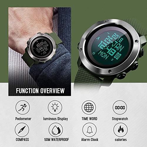 Foto 2 | Venta Internacional - Reloj Deportivo Digital Skmei Para Hombre Con Brújula, Resistente Al Agua, 50 M