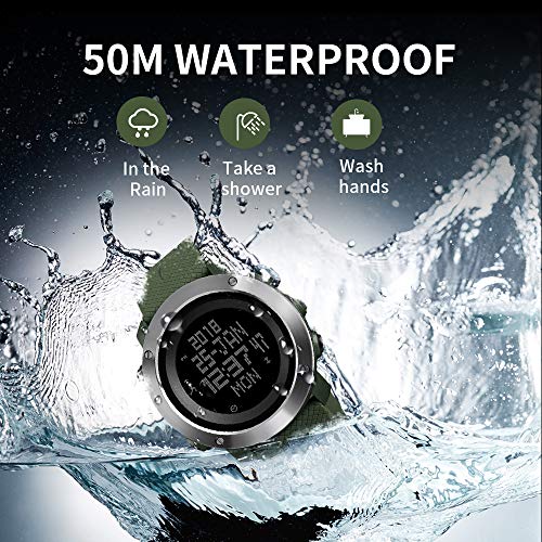 Foto 7 pulgar | Venta Internacional - Reloj Deportivo Digital Skmei Para Hombre Con Brújula, Resistente Al Agua, 50 M