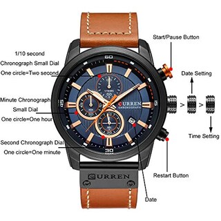 Foto 7 | Venta Internacional - Reloj Loreo Casual Chronograph De Cuarzo Impermeable Para Hombre