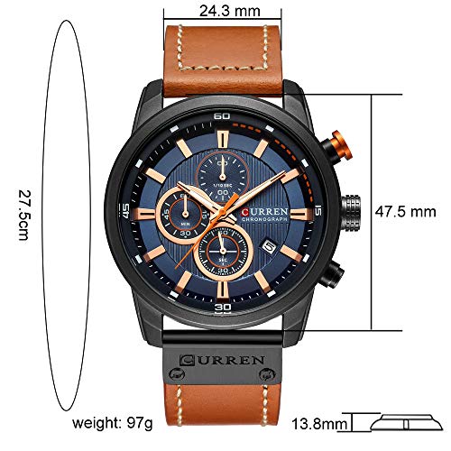 Foto 9 pulgar | Venta Internacional - Reloj Loreo Casual Chronograph De Cuarzo Impermeable Para Hombre