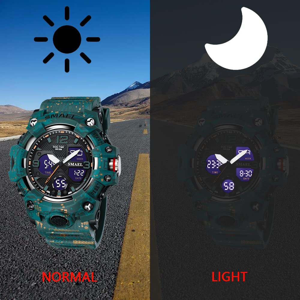 Foto 4 | Venta Internacional - Reloj Smael Para Hombre, Led Digital, Militar, Resistente Al Agua, 50 M