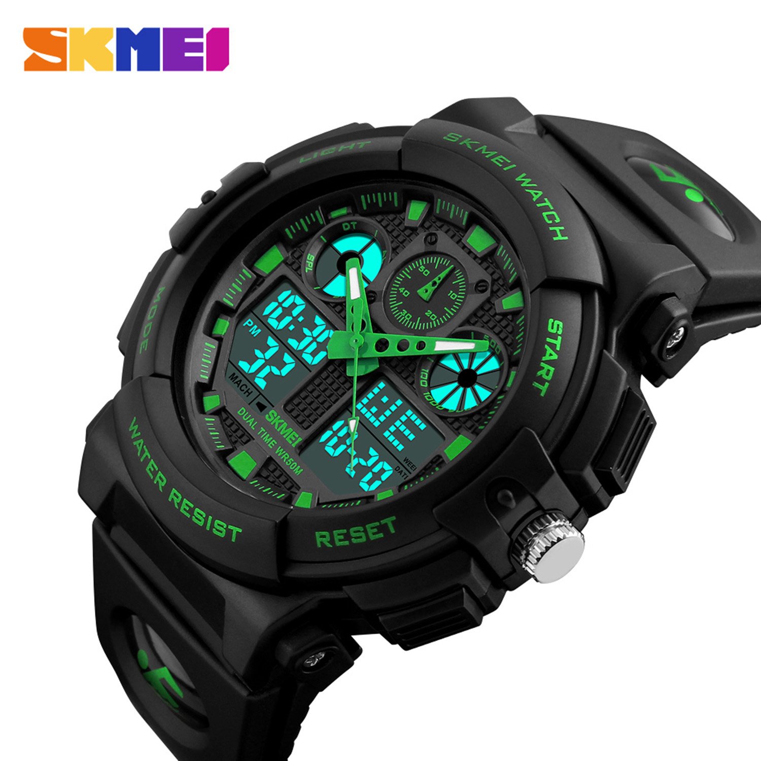 Foto 3 | Venta Internacional - Reloj Gosasa Shock Para Hombre, Para Deportes Al Aire Libre, Led De Doble Hora, 50 M