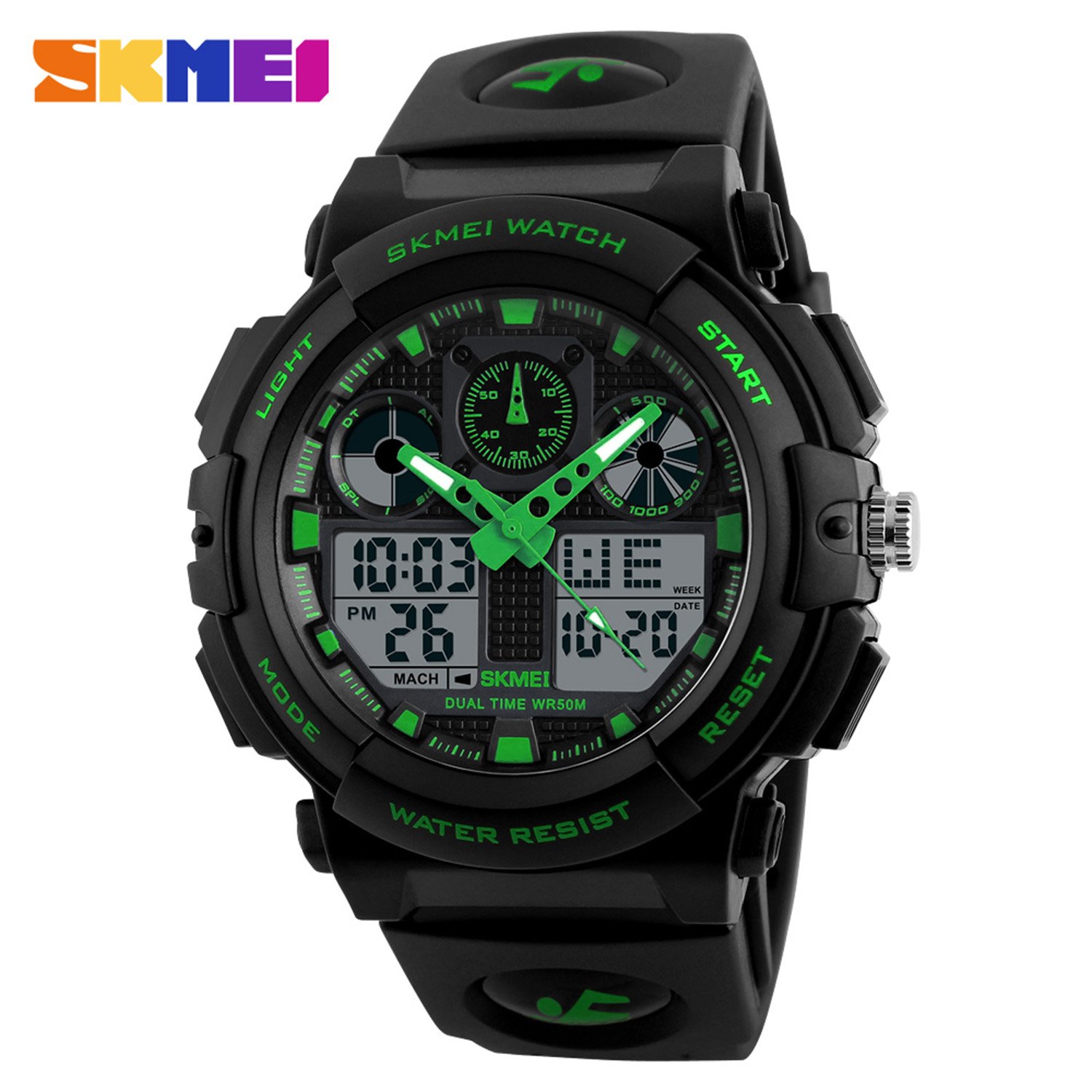 Foto 4 | Venta Internacional - Reloj Gosasa Shock Para Hombre, Para Deportes Al Aire Libre, Led De Doble Hora, 50 M