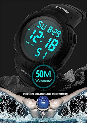 Foto 6 pulgar | Venta Internacional - Reloj Pasoy Digital 50 M Resistente Al Agua Con Luz Led Para Hombres/mujeres