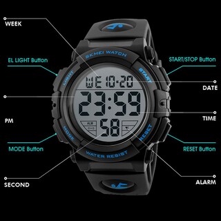 Foto 7 | Venta Internacional - Reloj Deportivo Beswlz Militar Digital Led Con Alarma Y Cronómetro Wate