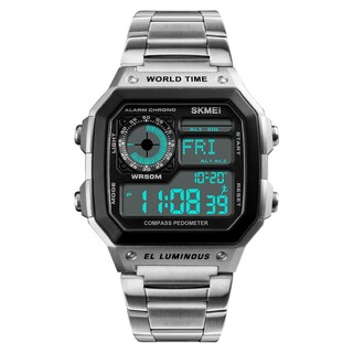 Foto 1 | Venta Internacional - Reloj Deportivo Yooten Word Time Con Alarma Digital De Doble Hora Para Hombre