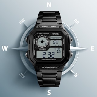 Foto 4 | Venta Internacional - Reloj Deportivo Yooten Word Time Con Alarma Digital De Doble Hora Para Hombre