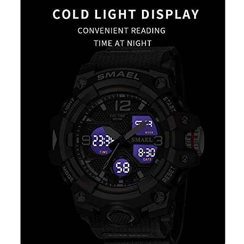 Foto 5 pulgar | Venta Internacional - Reloj Smael Con Alarma Led Impermeable Para Hombre, Militar Y Exterior