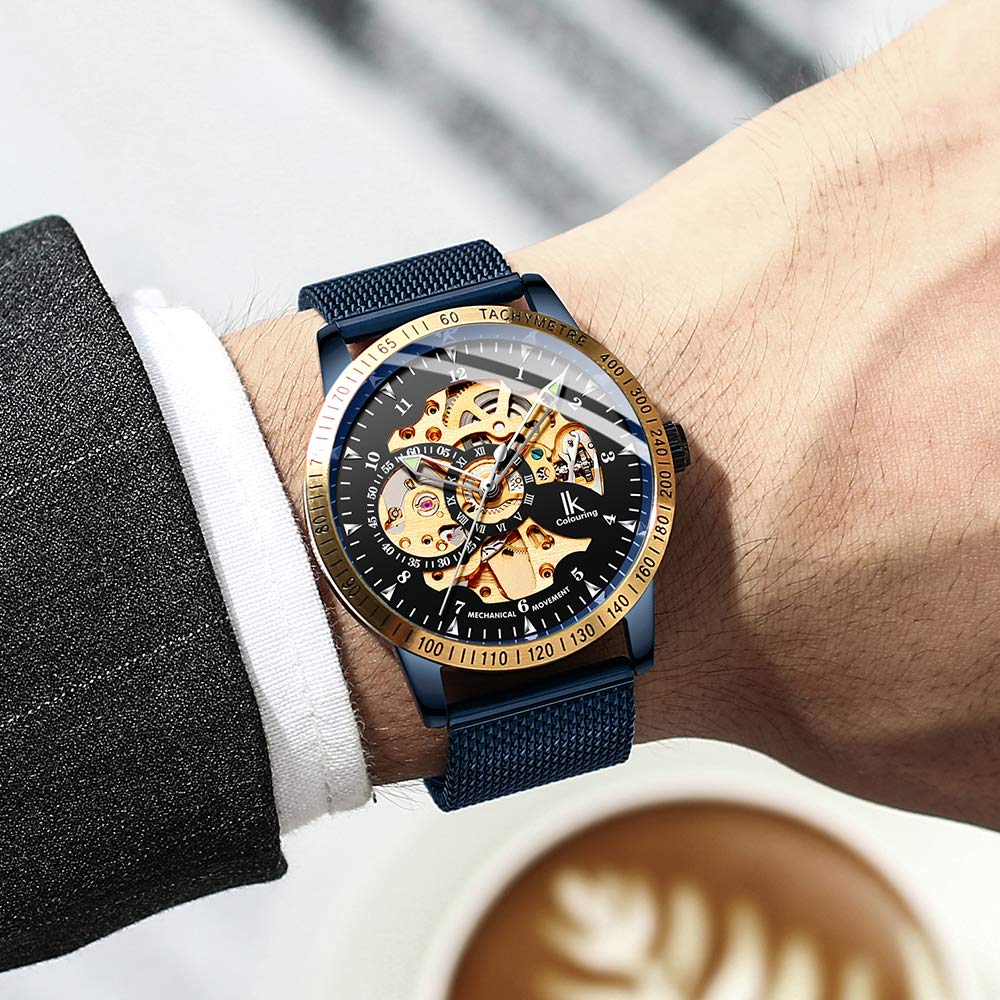 Foto 4 pulgar | Venta Internacional - Reloj Mastop Luxury Luminous Skeleton Auto Mecha Transparente