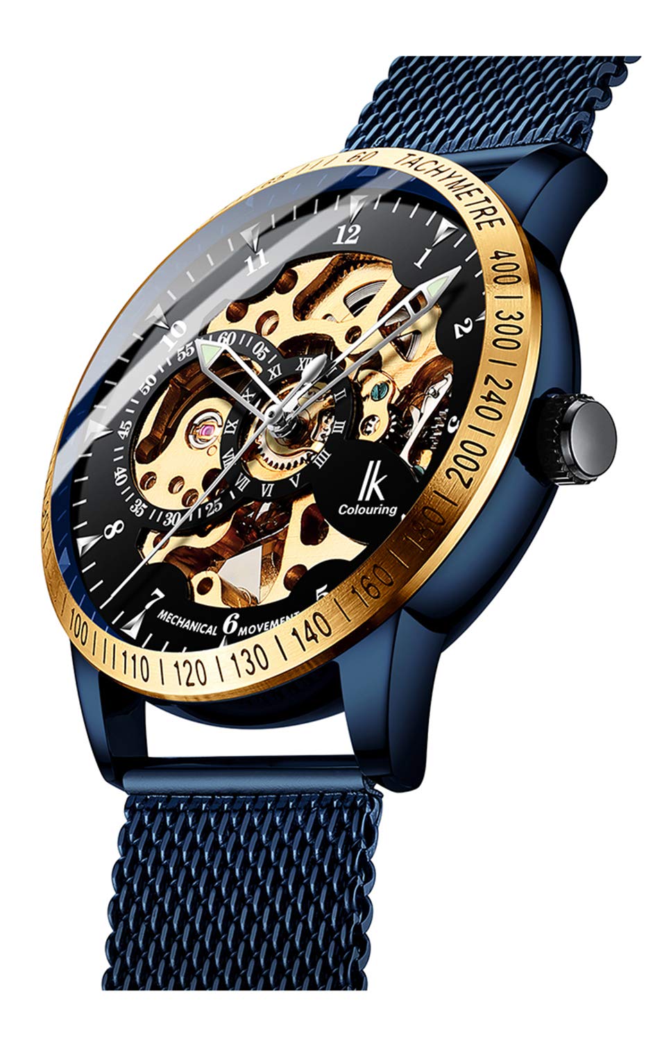 Foto 5 pulgar | Venta Internacional - Reloj Mastop Luxury Luminous Skeleton Auto Mecha Transparente