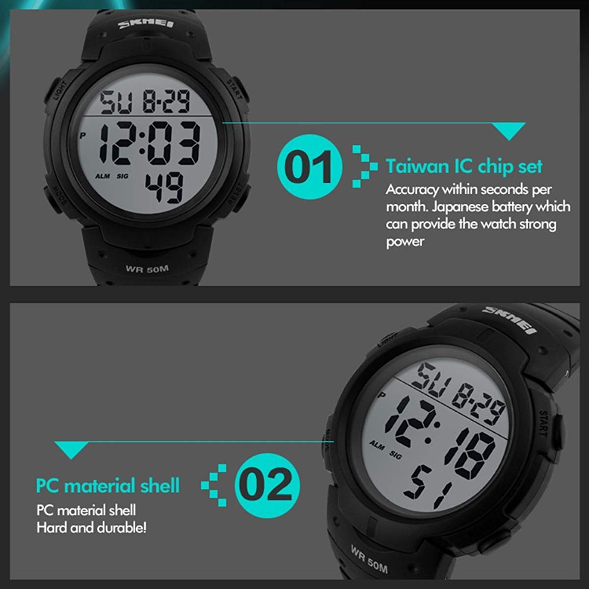 Foto 5 | Venta Internacional - Reloj Eletout, Deportivo Digital, Impermeable, Casual, Para Hombre