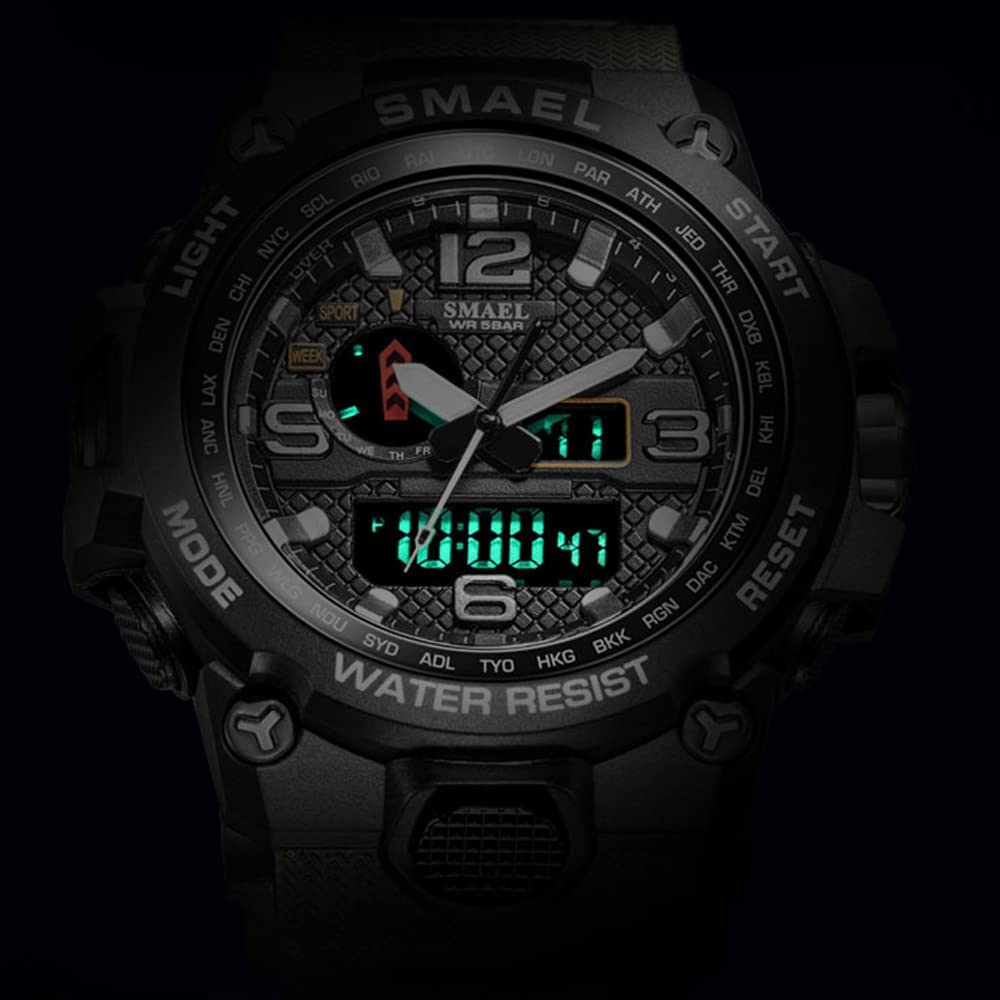 Foto 5 pulgar | Venta Internacional - Reloj Deportivo Smael Militar Digital Analógico A Prueba De Agua Para Hombre