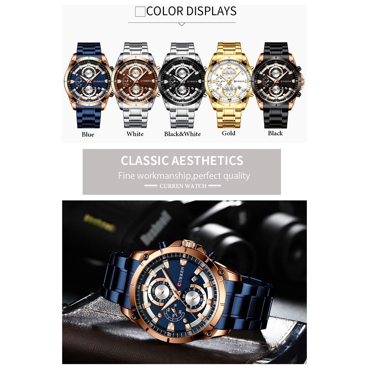 Foto 5 | Venta Internacional - Reloj Cigoo 8360 Luxury Business Classic Quartz Para Hombre