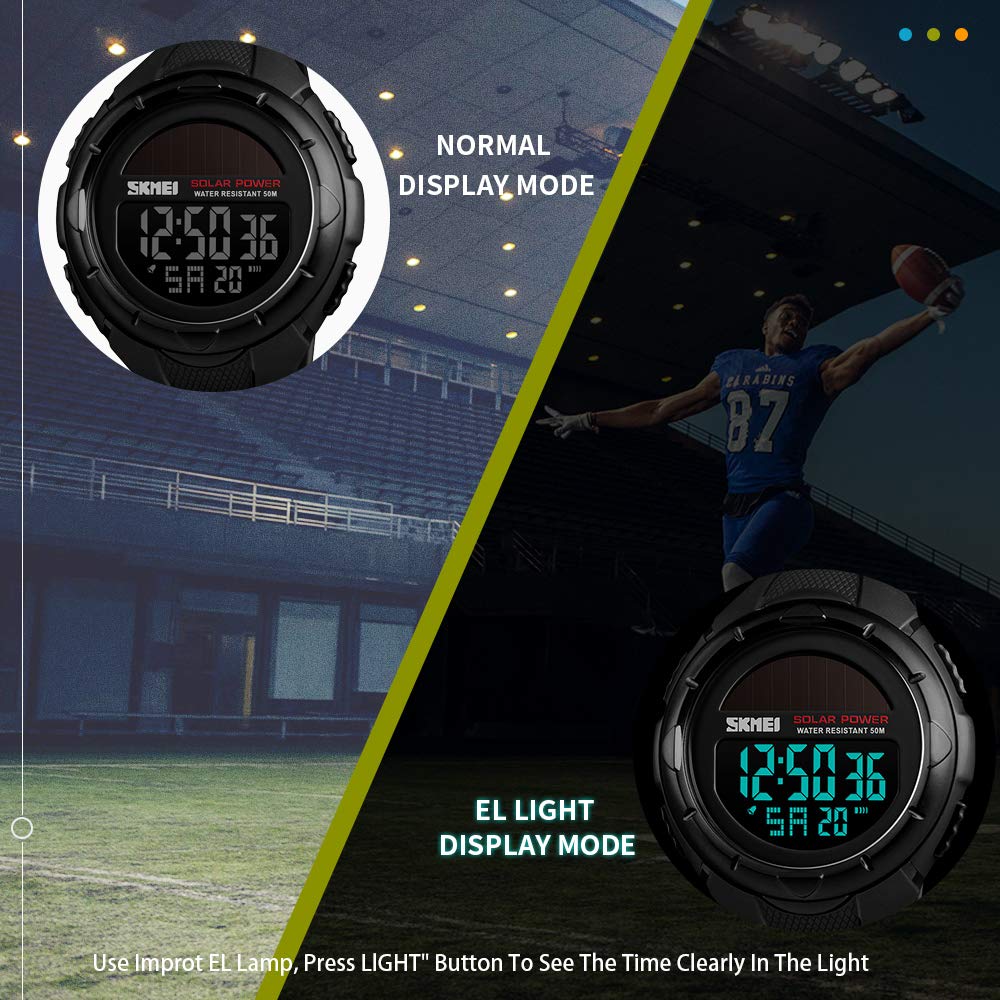 Foto 4 pulgar | Venta Internacional - Reloj Skmei Solar Digital Sports Para Hombre, 50 M, Resistente Al Agua