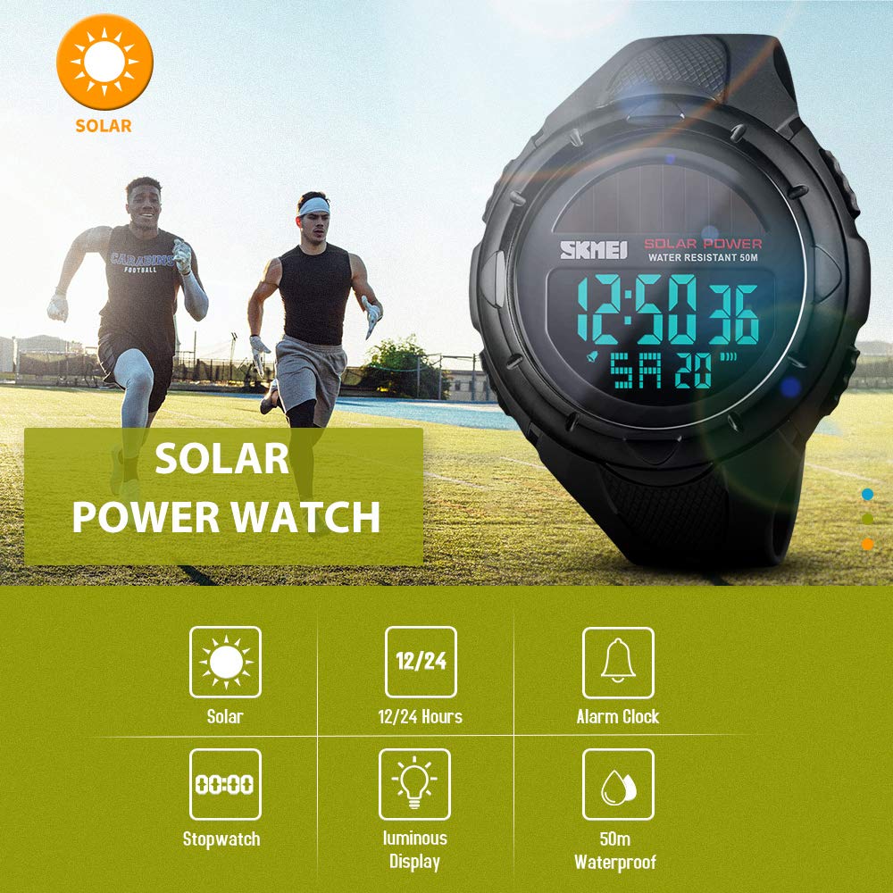 Foto 5 pulgar | Venta Internacional - Reloj Skmei Solar Digital Sports Para Hombre, 50 M, Resistente Al Agua