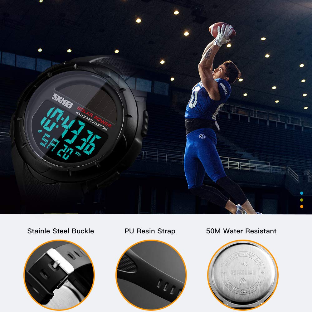 Foto 7 pulgar | Venta Internacional - Reloj Skmei Solar Digital Sports Para Hombre, 50 M, Resistente Al Agua