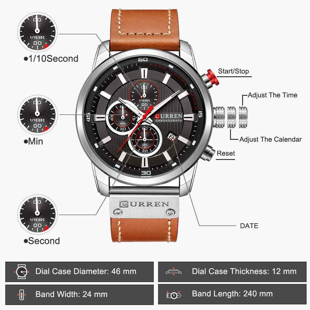 Foto 2 | Venta Internacional - Reloj De Pulsera Cluqmeik Curren 8271 Chronograph 3atm Waterproof