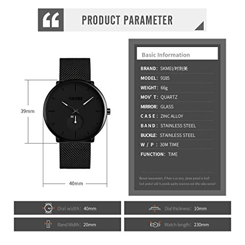 Foto 6 pulgar | Venta Internacional - Reloj De Pulsera Ultradelgado Pizitang Para Hombre De Acero Inoxidable