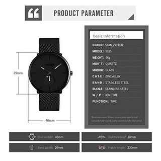 Foto 5 | Venta Internacional - Reloj De Pulsera Ultradelgado Pizitang Para Hombre De Acero Inoxidable