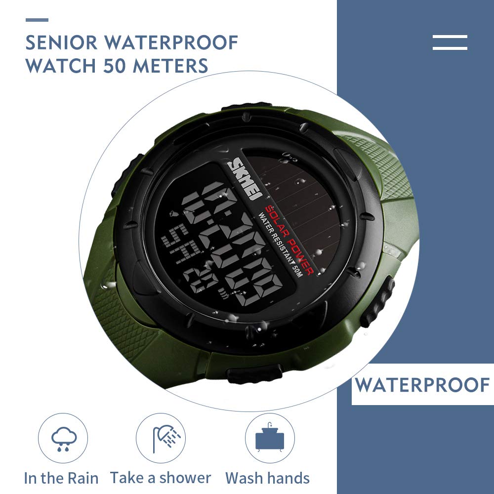 Foto 3 | Venta Internacional - Reloj Skmei Solar Digital Sports 50 M Resistente Al Agua Para Hombre