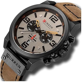 Foto 2 | Venta Internacional - Reloj Mastop Para Hombre, Impermeable, 30 M, Con Fecha, 45 Mm, Funda De Piel