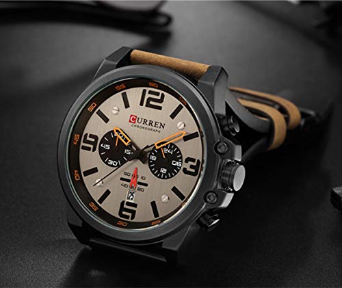 Foto 5 pulgar | Venta Internacional - Reloj Mastop Para Hombre, Impermeable, 30 M, Con Fecha, 45 Mm, Funda De Piel