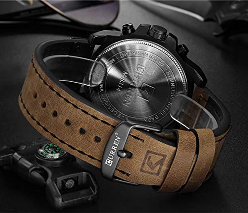 Foto 7 pulgar | Venta Internacional - Reloj Mastop Para Hombre, Impermeable, 30 M, Con Fecha, 45 Mm, Funda De Piel
